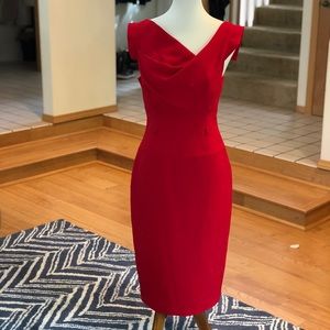 Cowl Top Red Dress